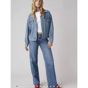 New Levi's 32x30 Premium Low Loose Women's Jeans Real Recognize Real Medium Wash
